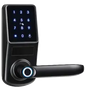 Switch wave Door lock  touch keypad cardsensing area bell usb charging port mechanical key hole fingerprint reader battery voice speaker anti lock button